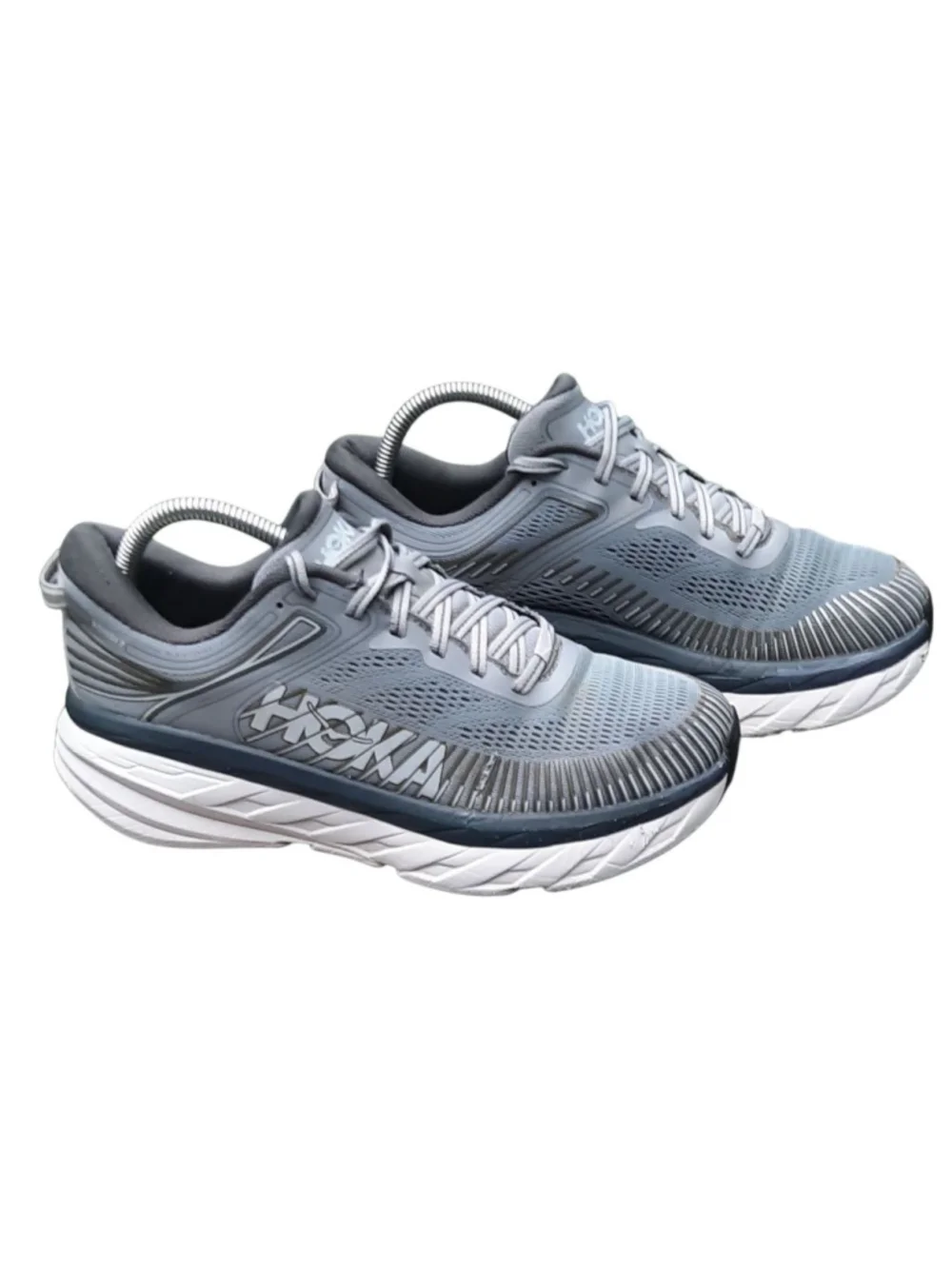 Hoka One One 1110518 BONDI 7 Gray Running Shoes Mens size 7.5/ Womens Size 9